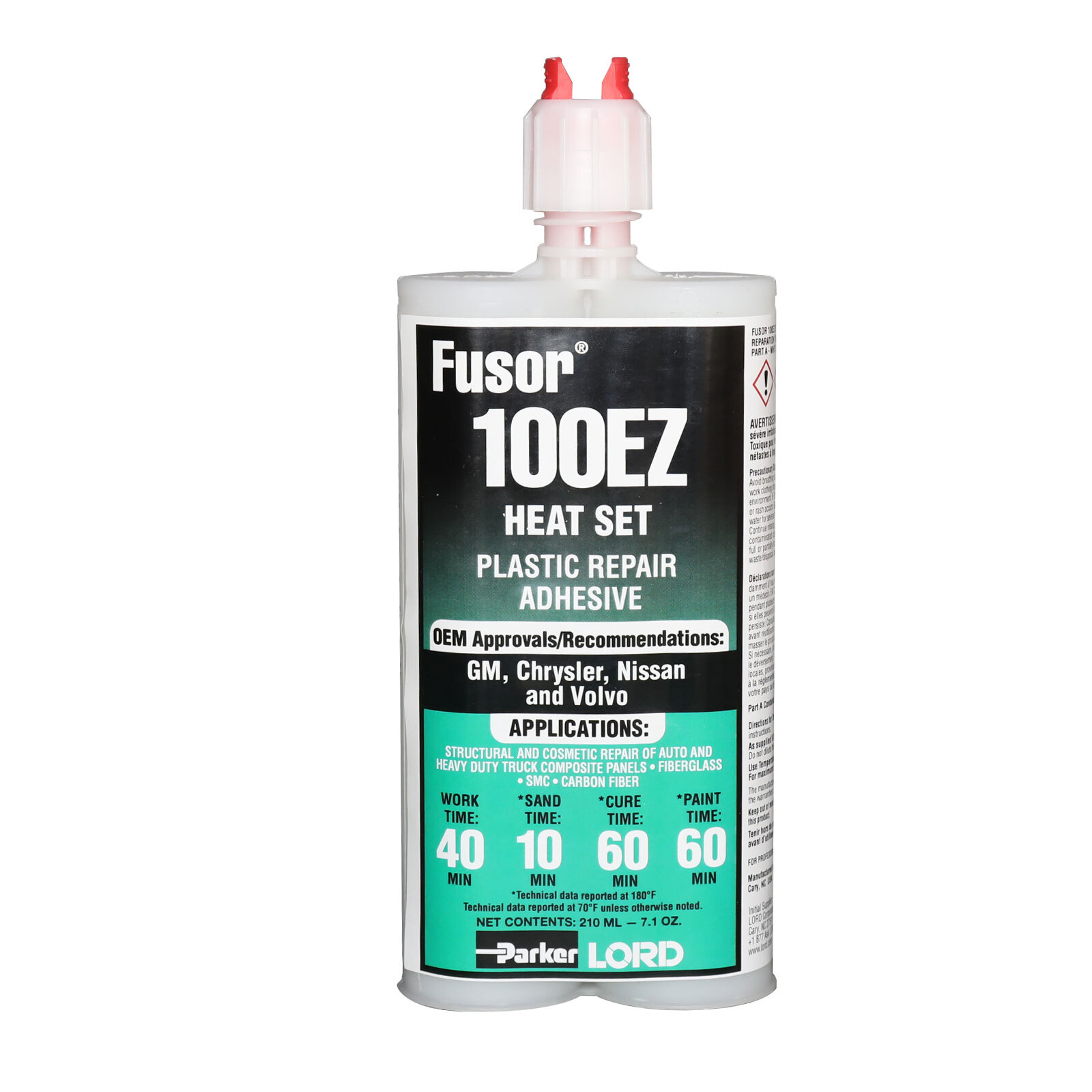 Lord Fusor 100EZ EZ Plastic Body Repair Adhesive Heat-Set, 7.1 oz.