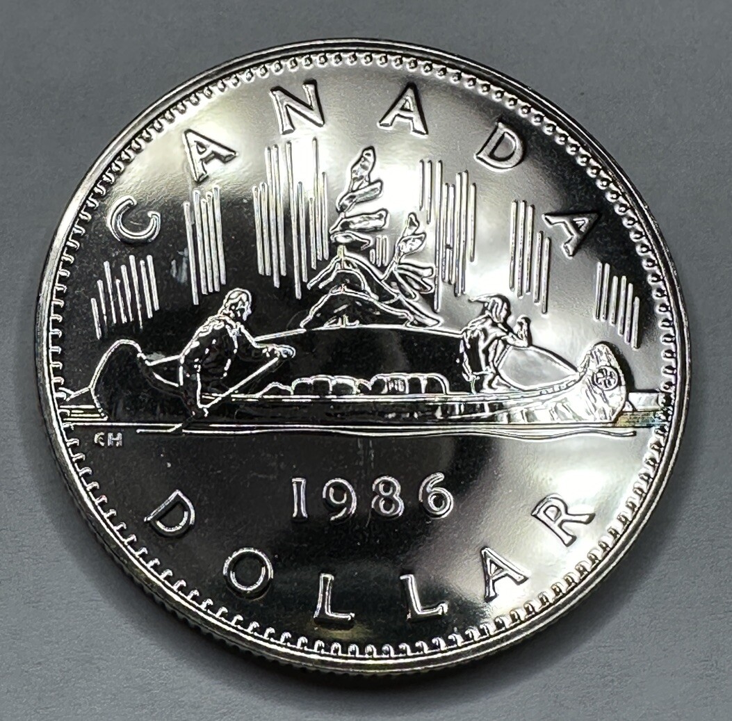1986 Canadian Proof-Like Dollar Coin Uncirculated "KEY DATE"