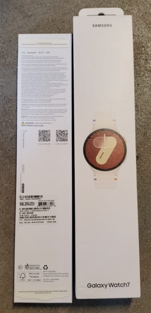 Original Samsung Empty Box for Galaxy Watch7 (40mm|LTE), Cream(No accessories)