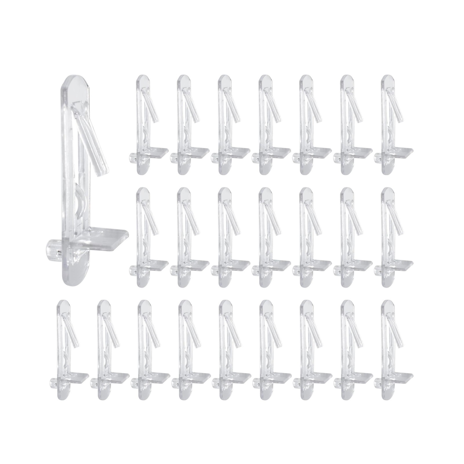Clear Locking Shelf Pegs, Shelf Pins & Clips, 5mm Peg x 5/8" Thick Plastic Sh...
