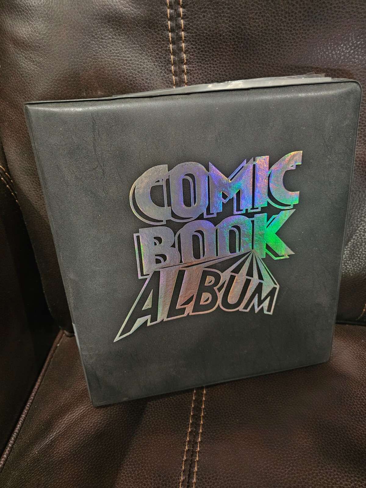 Comic Book Album - Black Plastic - Storage Display Folder Case Read