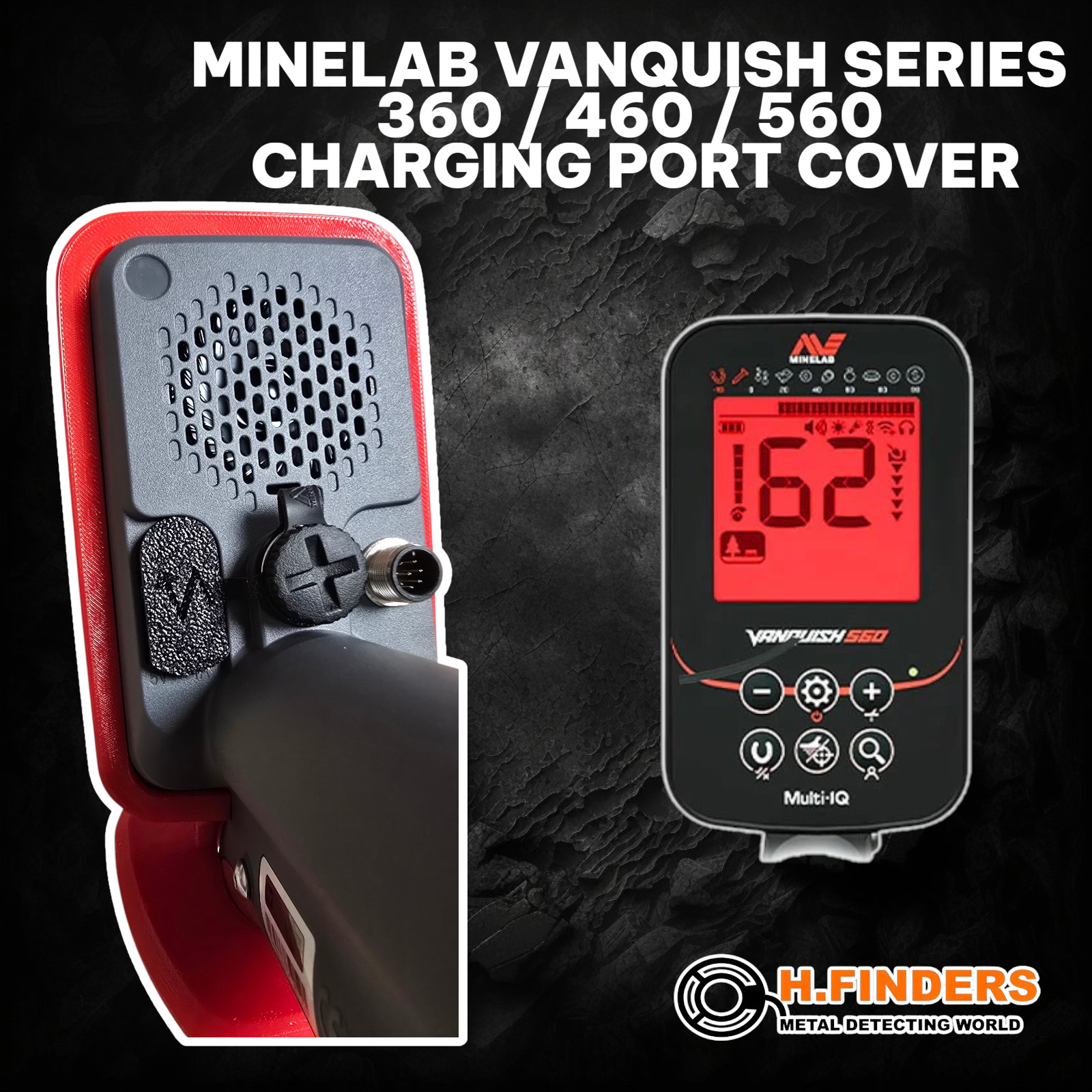 Minelab Vanquish Series 360 / 460 / 560 Charging Port Cover