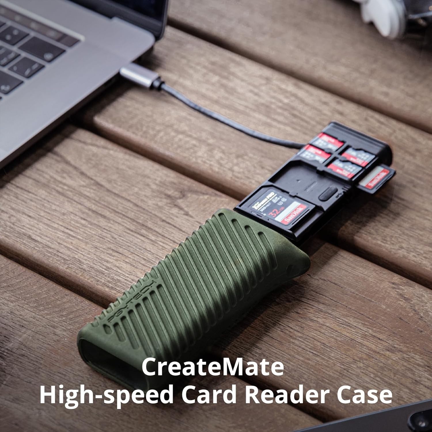 CreateMate High-Speed Memory Card Reader USB-C SD/TF Case