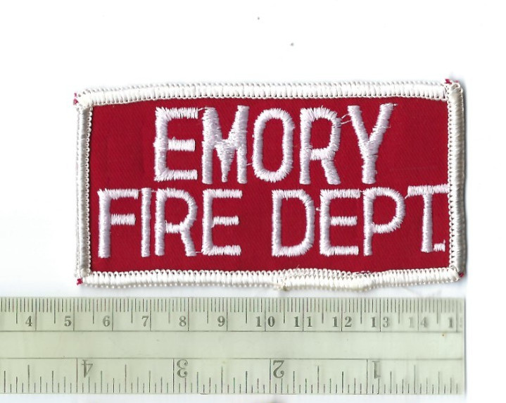 Emory (Rains County) TX Texas Fire Dept. patch - NEW! *CHEESECLOTH BACK*