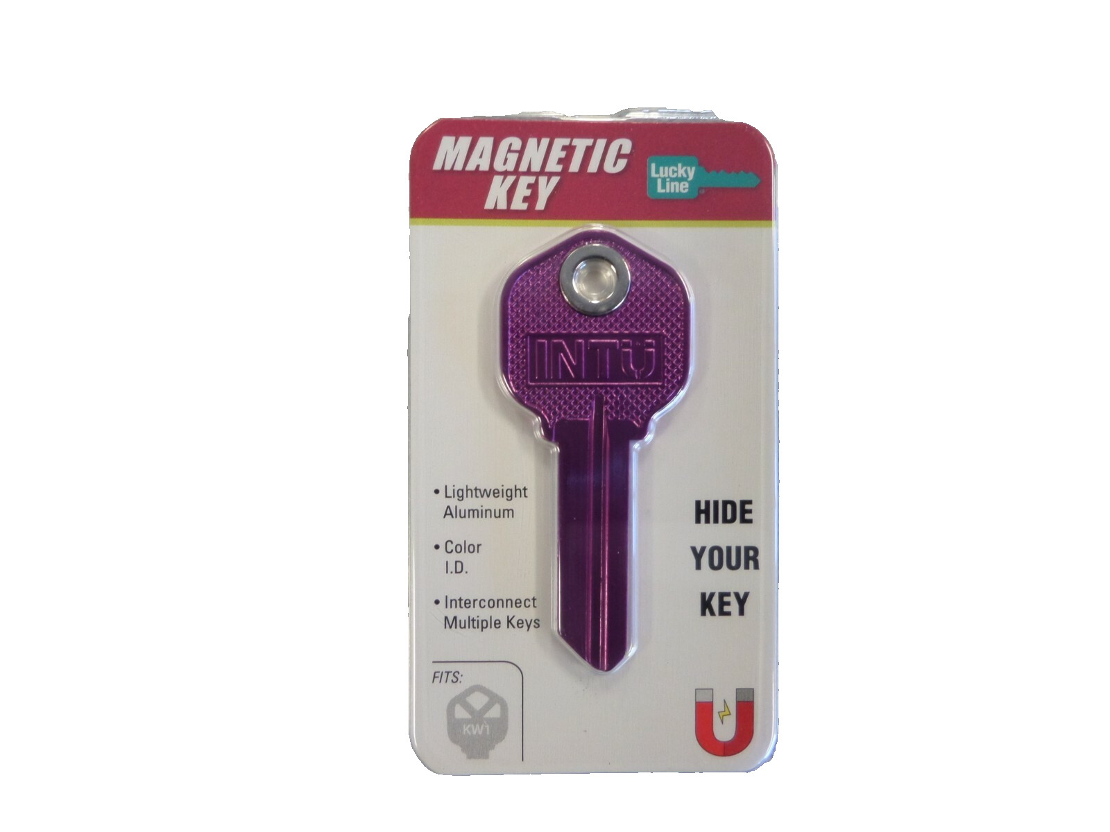 MAGNETIC MAGENTA KWIKSET KW1 HOUSE KEY LUCKY LINE 15568