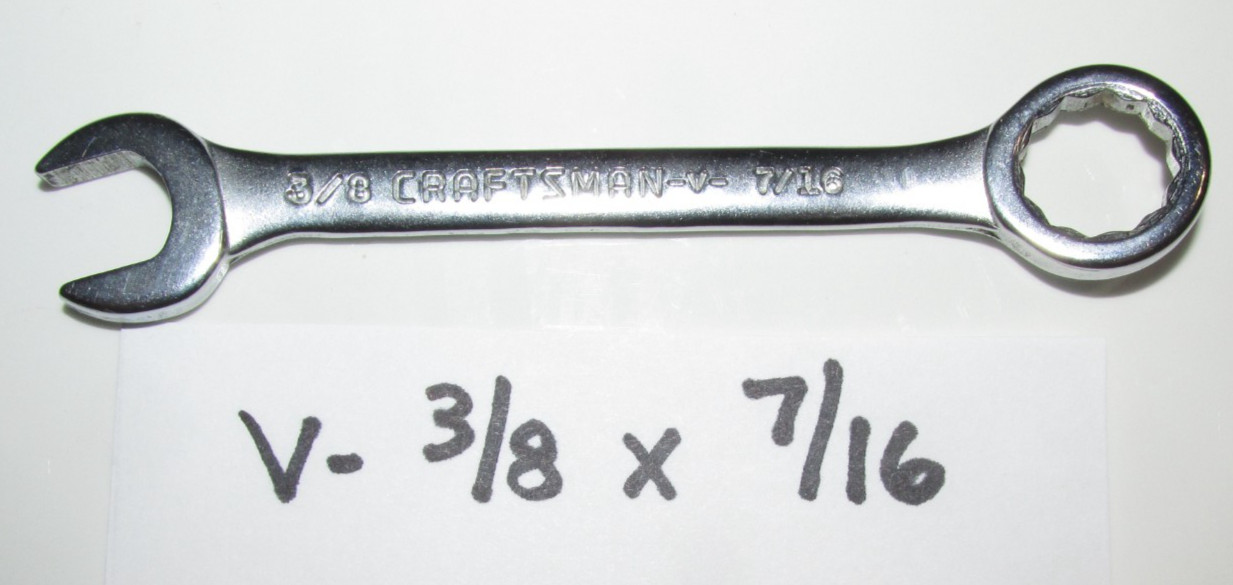 Craftsman Combination SAE 12 Point Wrench V Series 3/8" x 7/16"