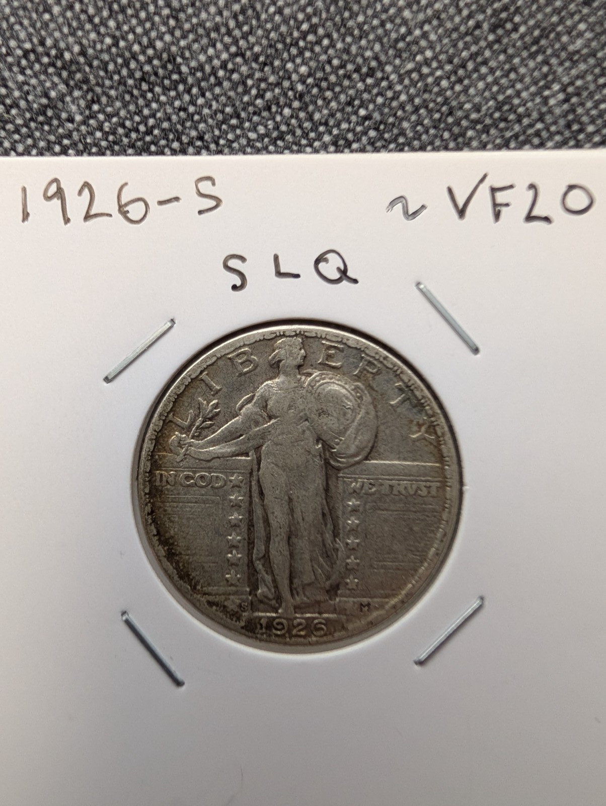 1926-S Standing Liberty Quarter Full Date 90% Silver Better Date SLQ 25C Ungrade