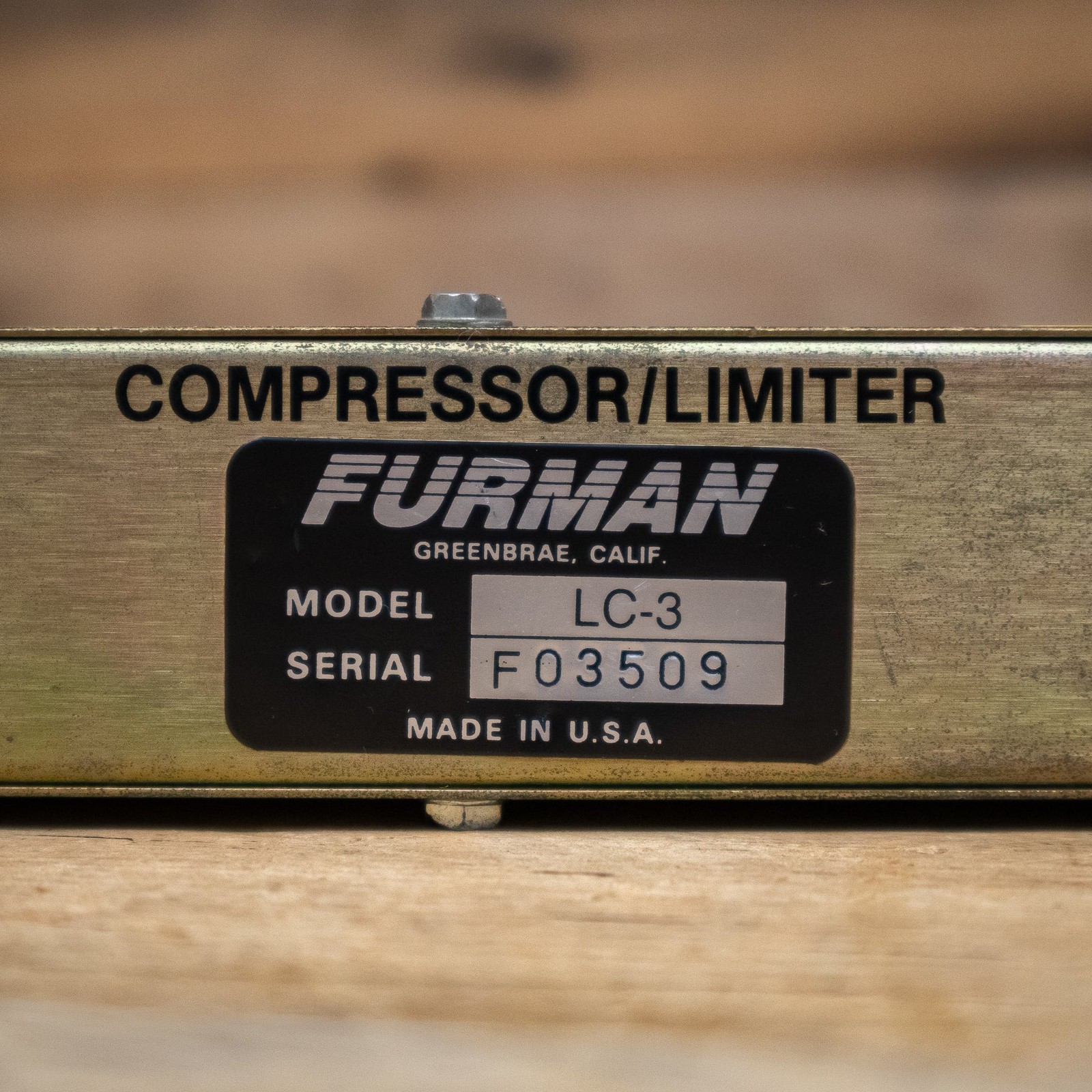 Furman LC-3A (LC3A) Compressor/Limiter Single Channel U284489