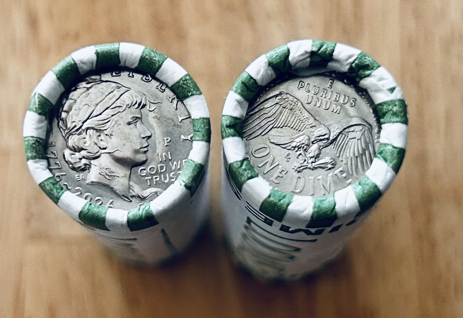 2026  P  Semiquincentennial Dimes –(1776–2026) Loomis Bank Wrapped Rolls (2)– BU