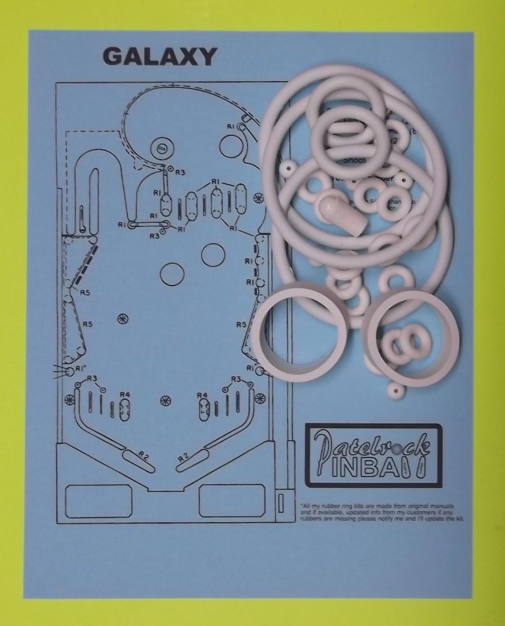 1980 Stern Galaxy pinball rubber ring kit