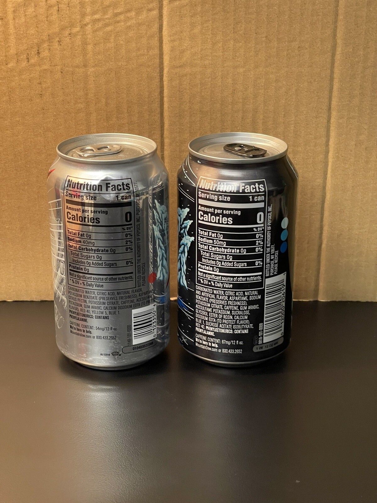Mountain Dew Frostbite Zero Sugar & Diet Code Red FULL 12oz Cans