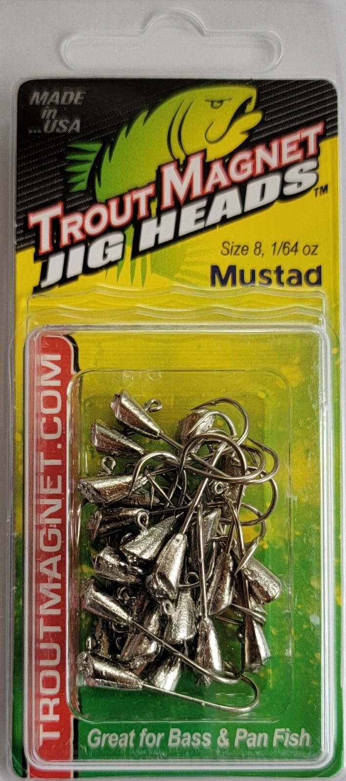 NEW- TROUT MAGNET- MUSTAD -SILVER- JIG HEADS 25 pc