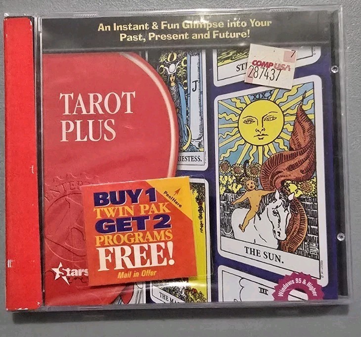 Starshine Software Tarot Plus CD-ROM (Windows 95) Vintage Fortune Telling PC