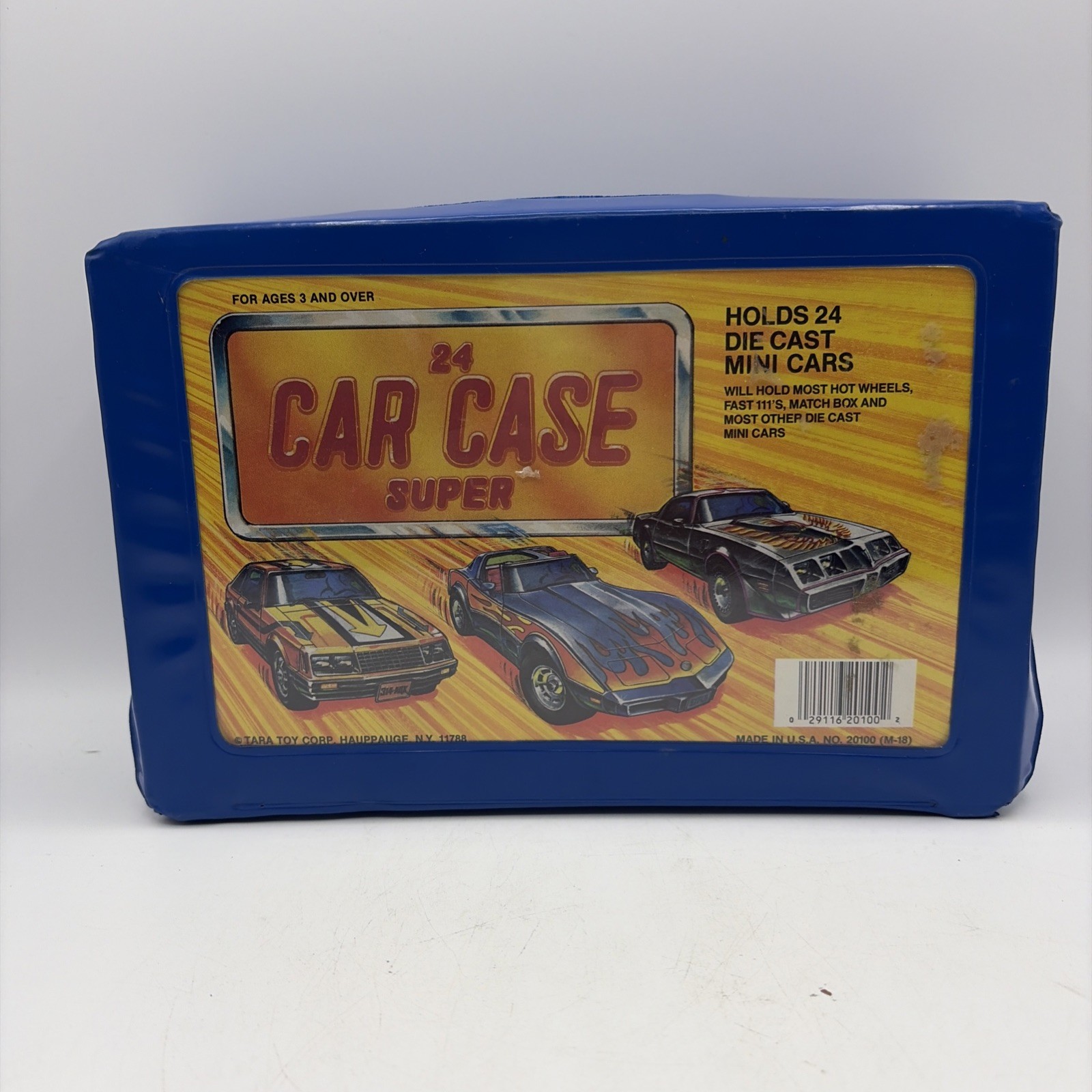24 Car Case Super Blue Die Cast Storage Case with 17 Mini Cars No Handle