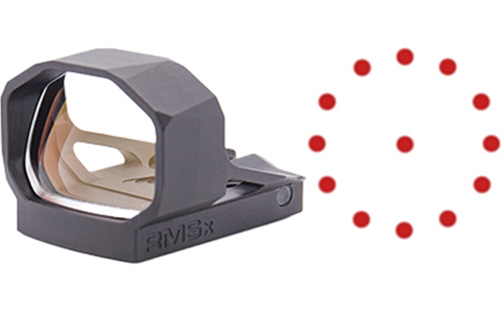 Shield Sights RMSX Glass Edition Reflex Sight 65 MOA Circle w/ 2 MOA Red Dot