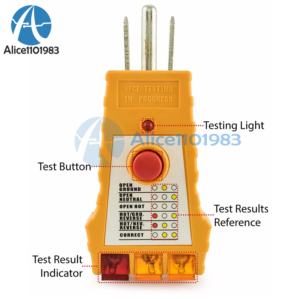 Socket Tester with GFCI check. Receptacle Tester for Standard AC Outlets