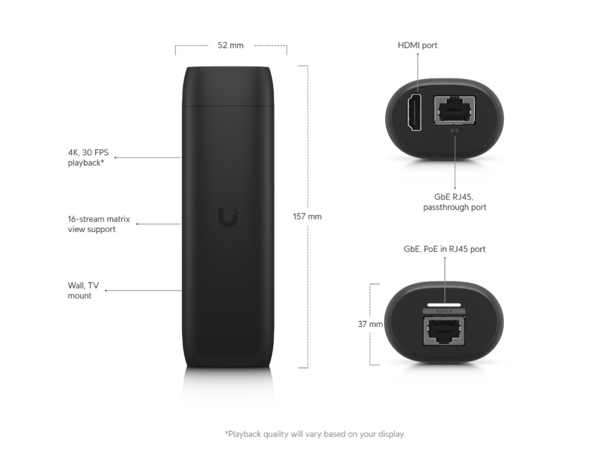 Ubiquiti UniFi Protect Viewport UP-Viewport HDMI Camera Viewer NEW Sealed