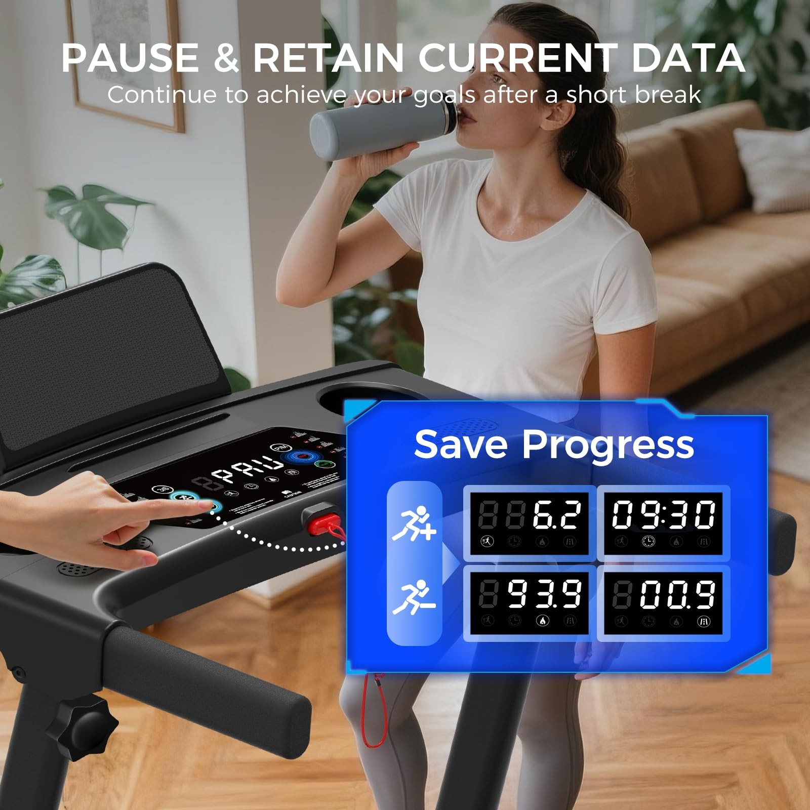 Treadmill with Incline 3-in-1 Portable Treadmills for Home Small, Incline Wal...