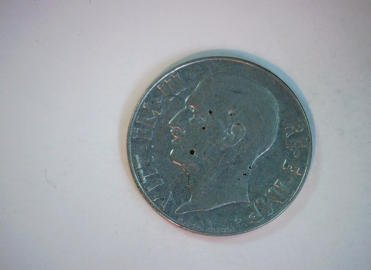 Italy 1943 20 Lire Italian Republic 20 Lire (Oak tree / Head) Coin