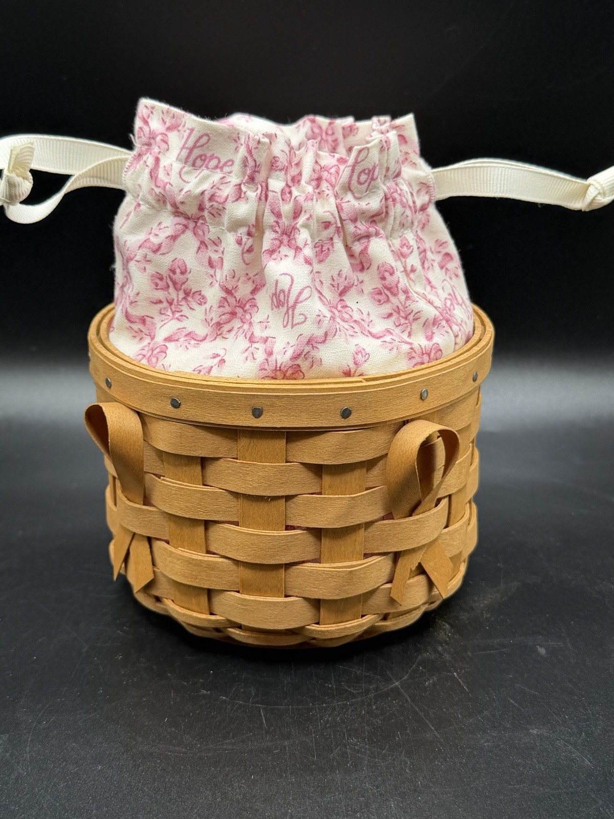 Longaberger small Basket  (American Cancer Society)