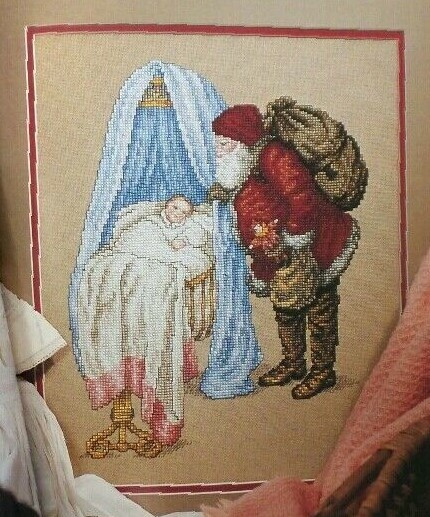 Cross Stitch Pattern BABYS FIRST CHRISTMAS Santa Claus Designed Nancy Dockter