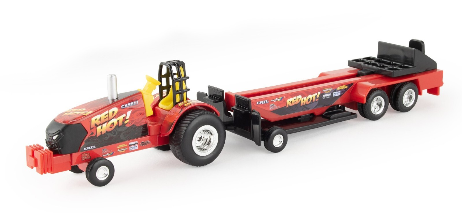 2024 ERTL 1:64 CASE IH *RED HOT!* TRACTOR PULLER* w/PULLING SLED SET NIP