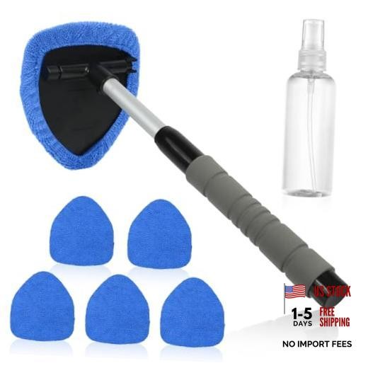 6 Pcs Windshield Cleaning Tool, Car Window Cleaner Kit triangle Blue - Triangle