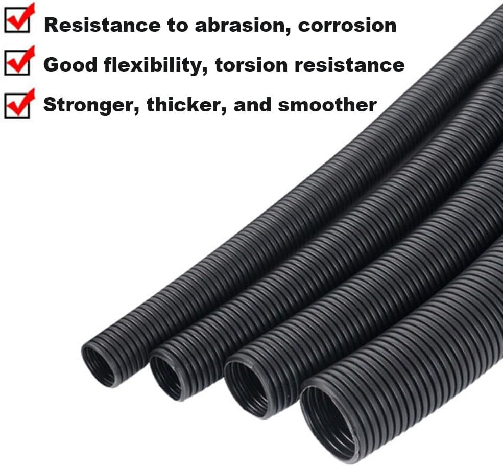 30 FT 1/2” Wire Loom Split Tubing,Dog Cat Cord Protector,Split Wire Loom Tubing