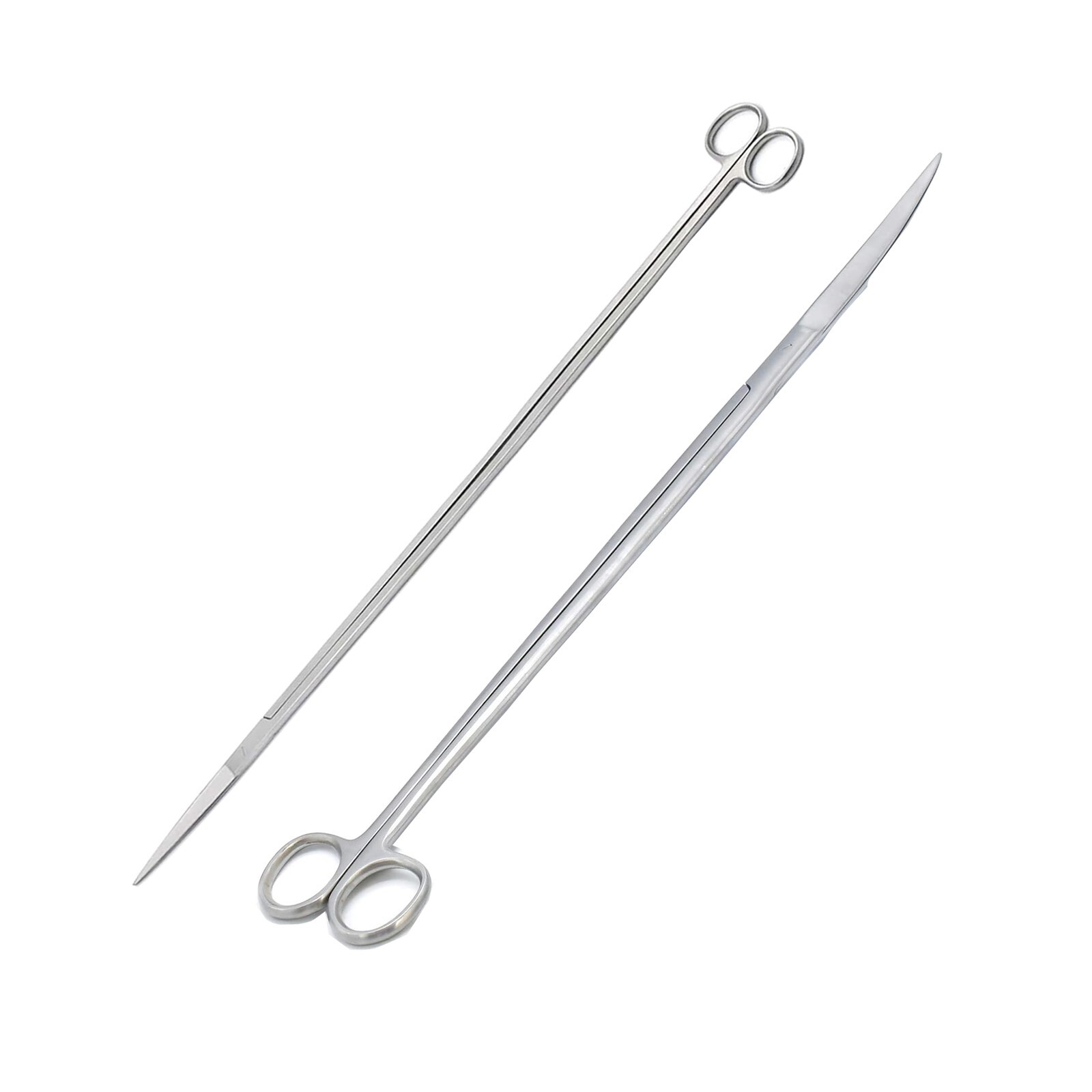 Set Of 2 Fish Aquarium Kelly Scissors Str/Cvd 18" Extra Long Handle Sharp/sharp