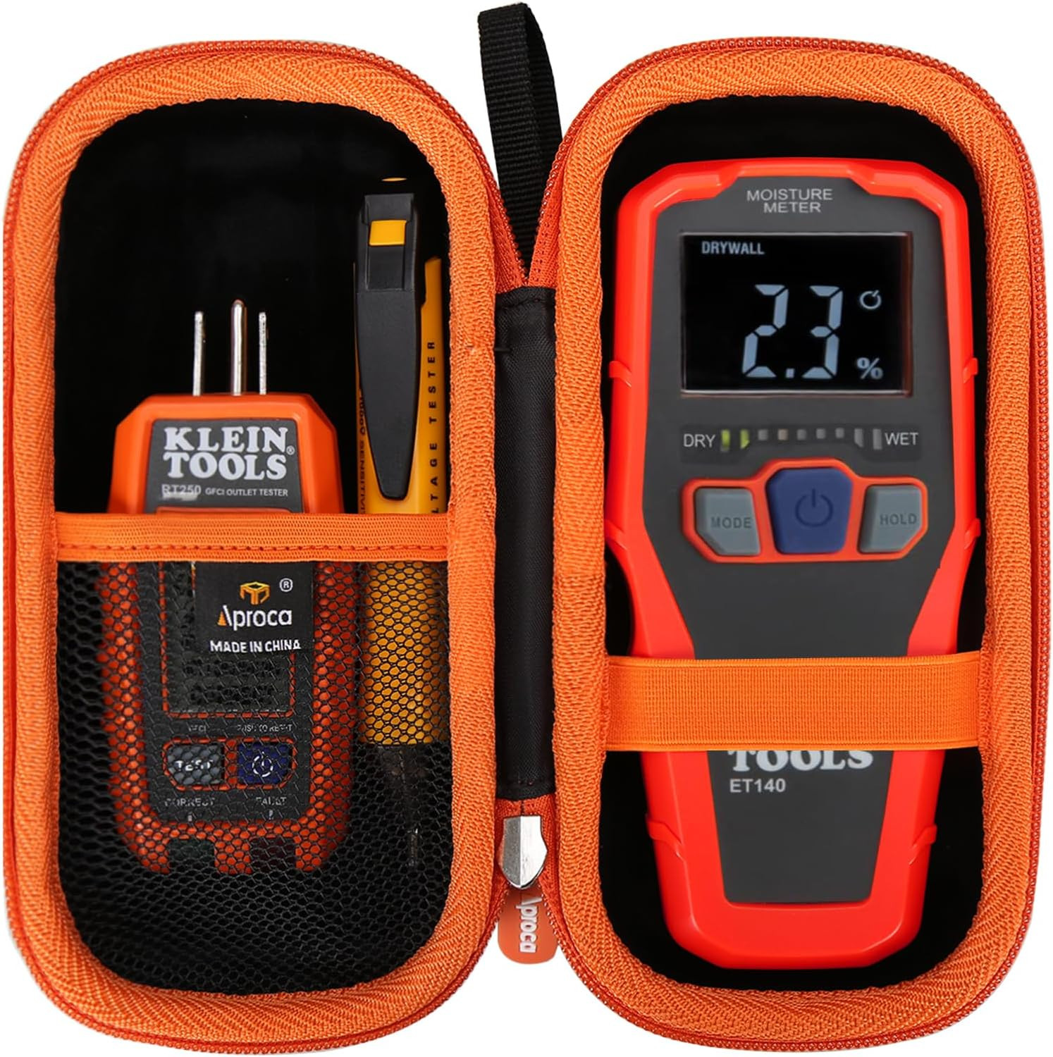 Hard Storage Travel Case for Klein Tools ET140 Pinless Moisture Meter