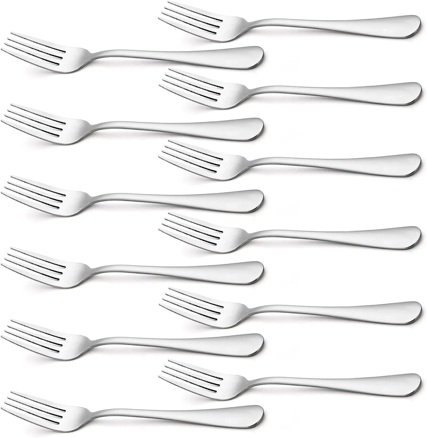 Heavy Duty Dinner Forks 18/0 Stainless Steel Salad Table Fork Set of 12 Flatware