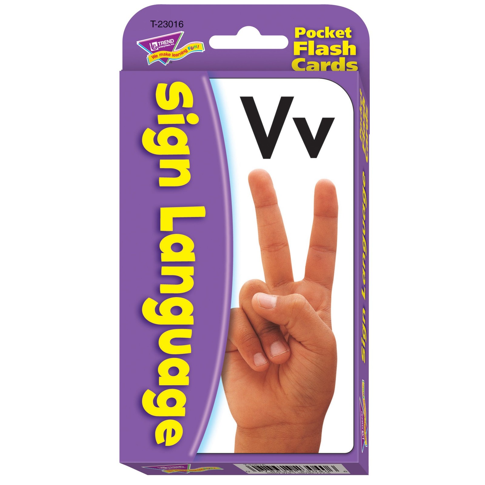 Sign Language Pocket Flash Cards 3 1/8" x 5 1/4", Multi