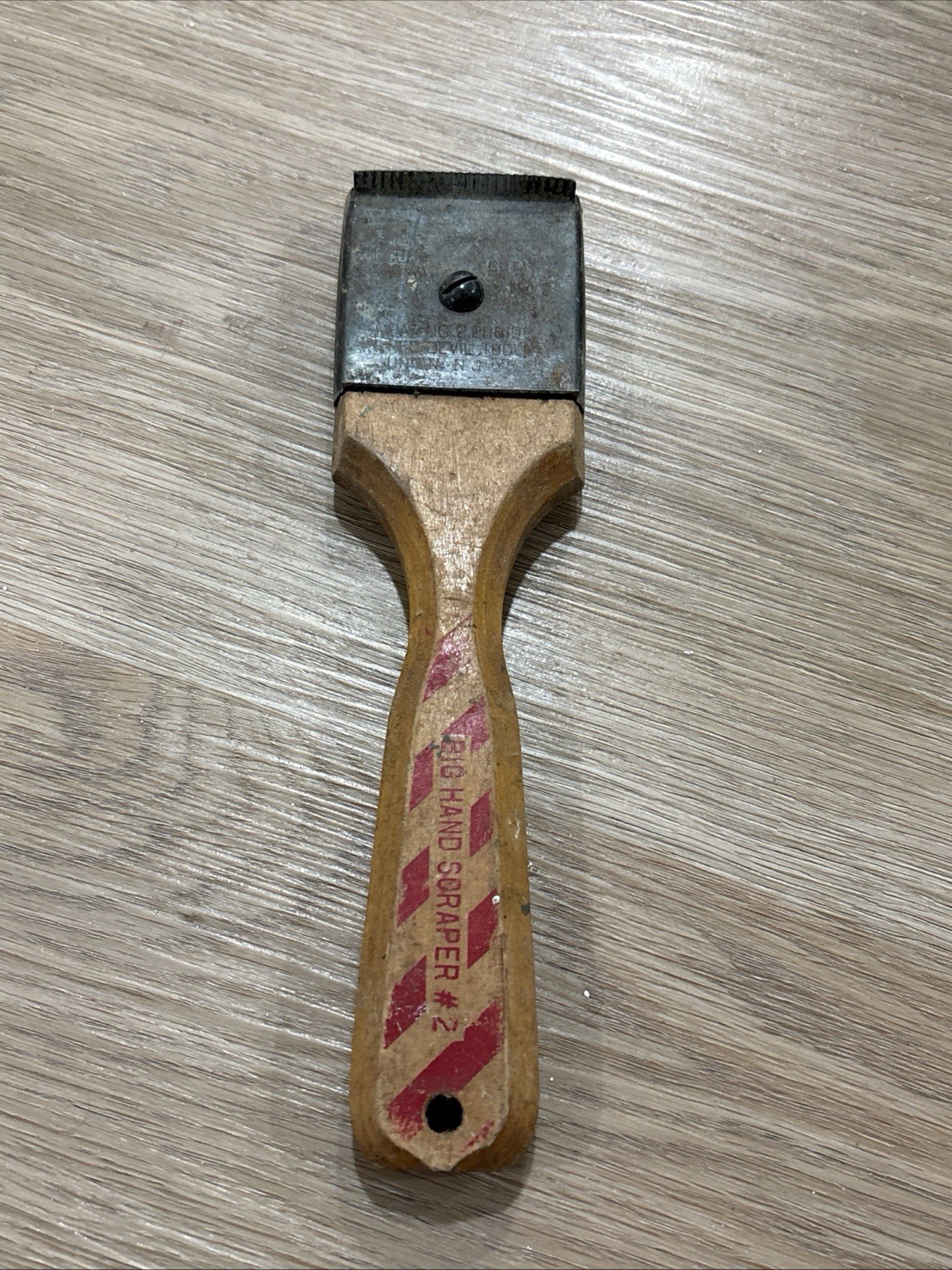 Vintage RED DEVIL Big Hand SCRAPER Cutter #2  Union, NJ USA Pat. No. 2,2286190