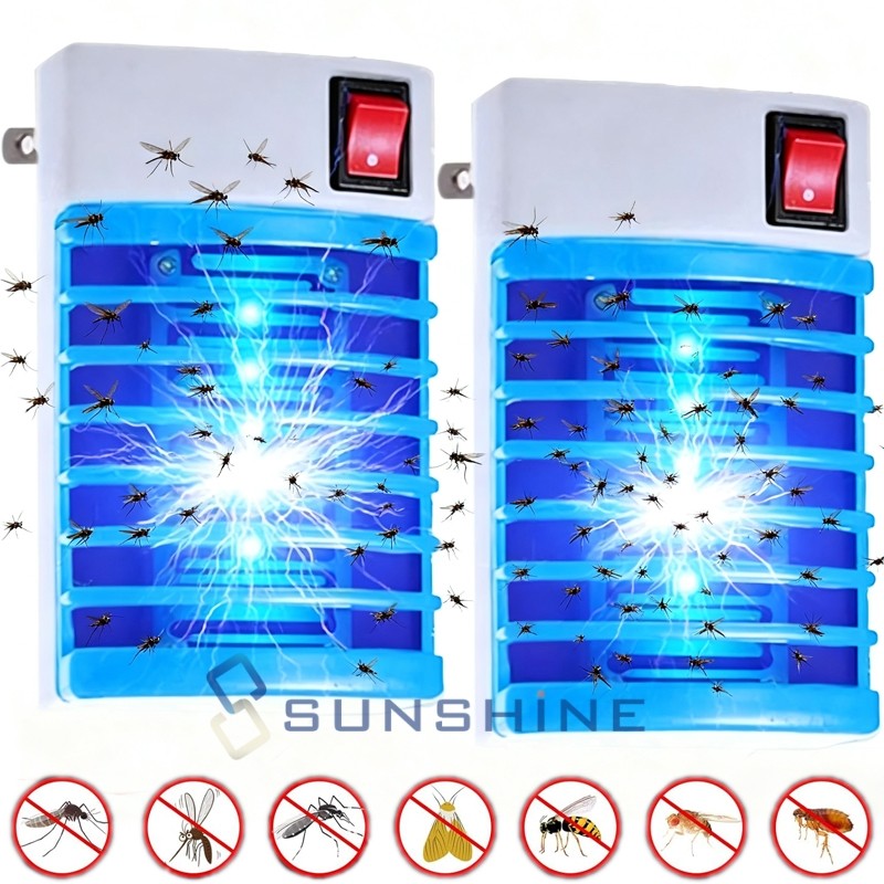 2PPC Electric Plug in Mosquito killer Zapper Lamp Indoor Fly Bug Insect LED Trap
