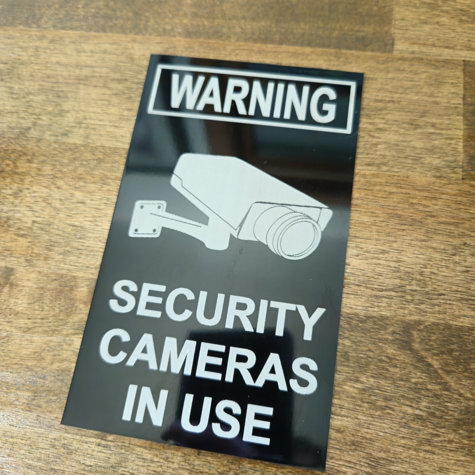 5"x3" Security Camera Warning Sign Aluminum, Metal Home Video Surveillance