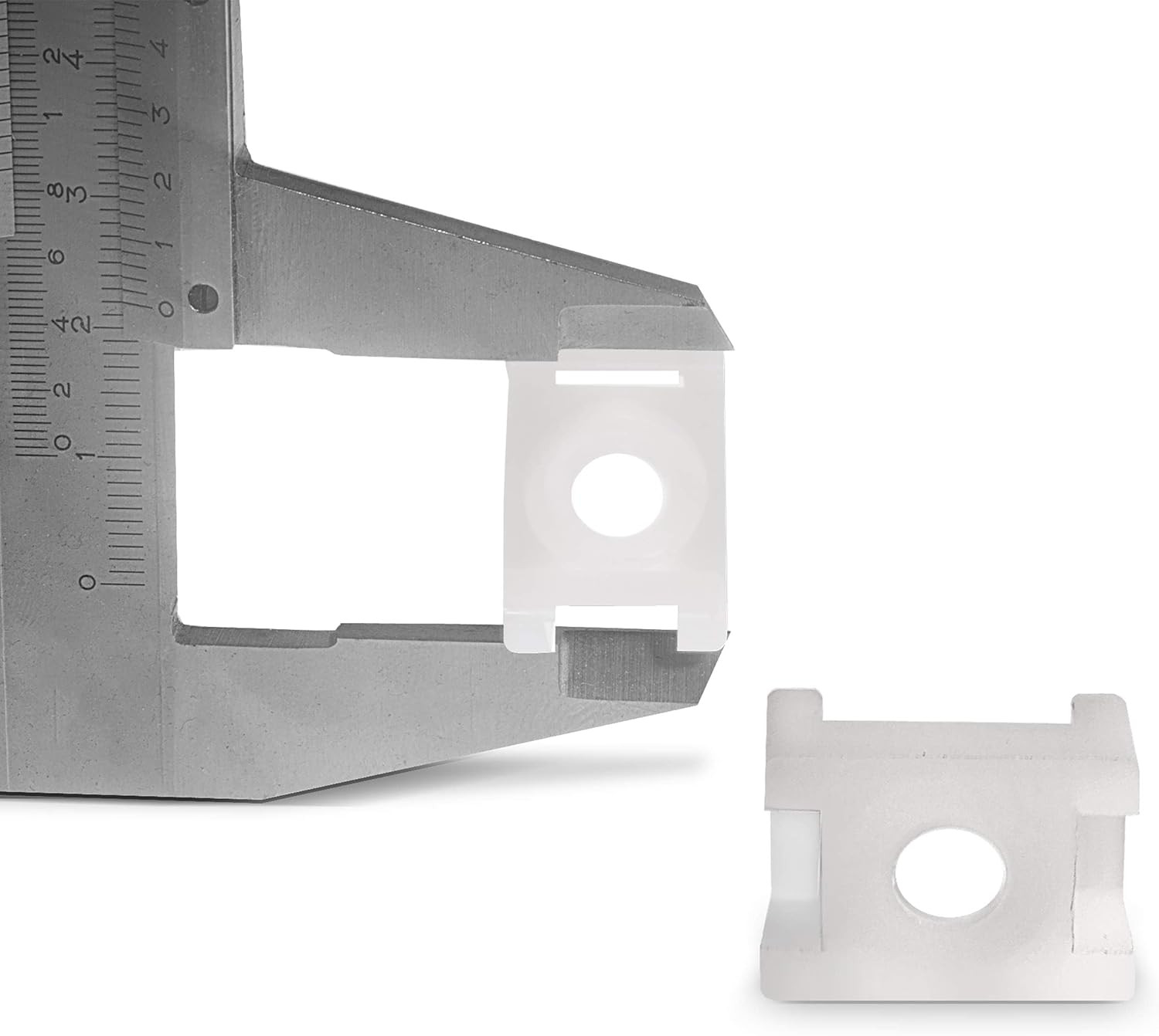 Cable Tie Mounting Base Saddle Type White Nylon Wire Holder Self-Adhesive 100 Pa
