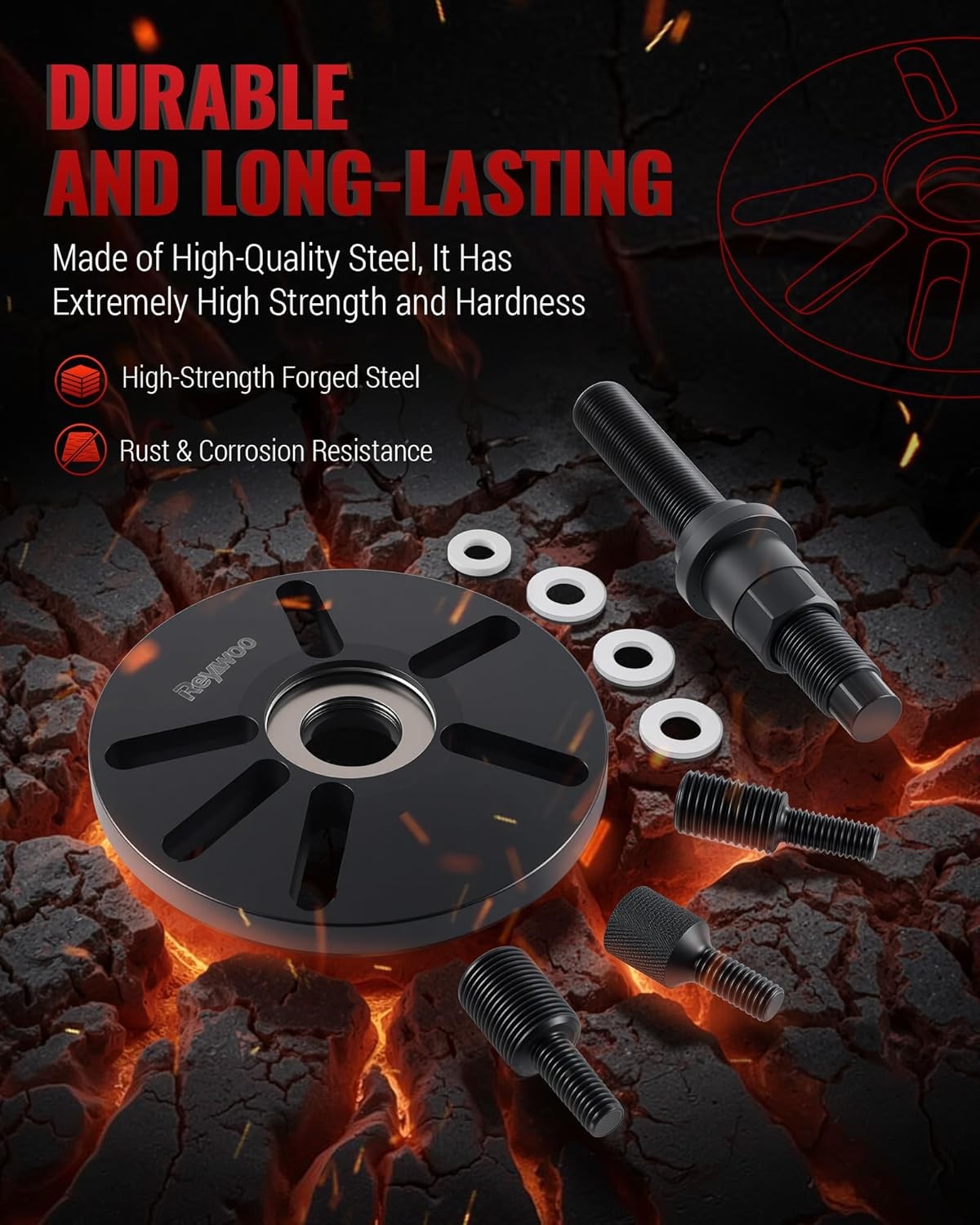Harmonic Balancer Puller and Installer Tool Set, Works as Flywheel Puller,...