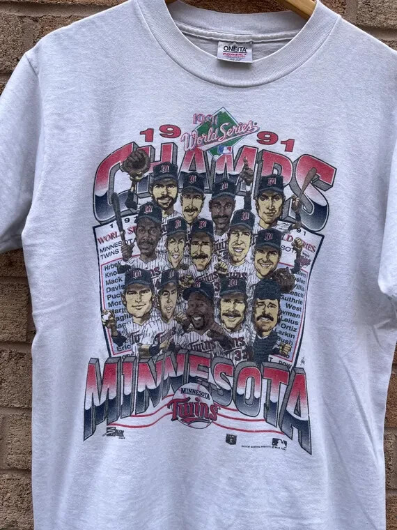Vintage Minnesota Twins 1991 World Series Champions T-shirt AN44977