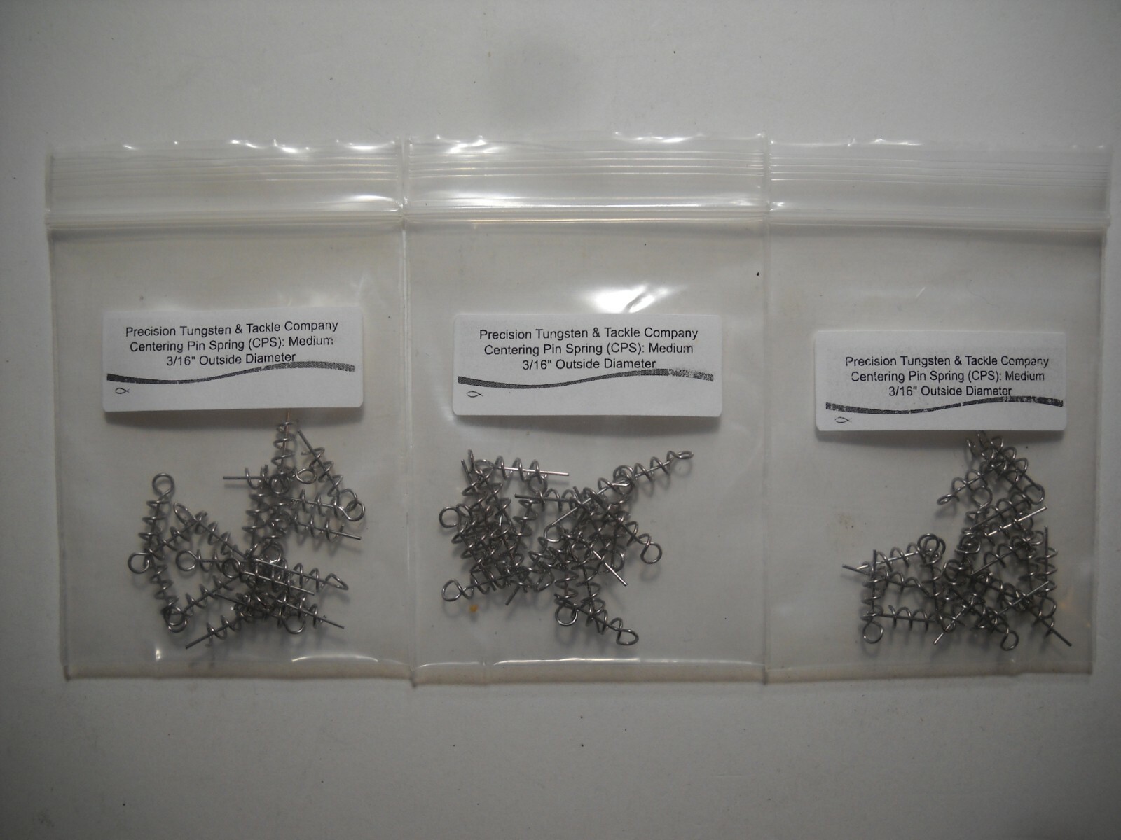 Lot of 3 packs PRECISION TUNGSTEN & TACKLE Centering Pin Springs (Medium 16MM)