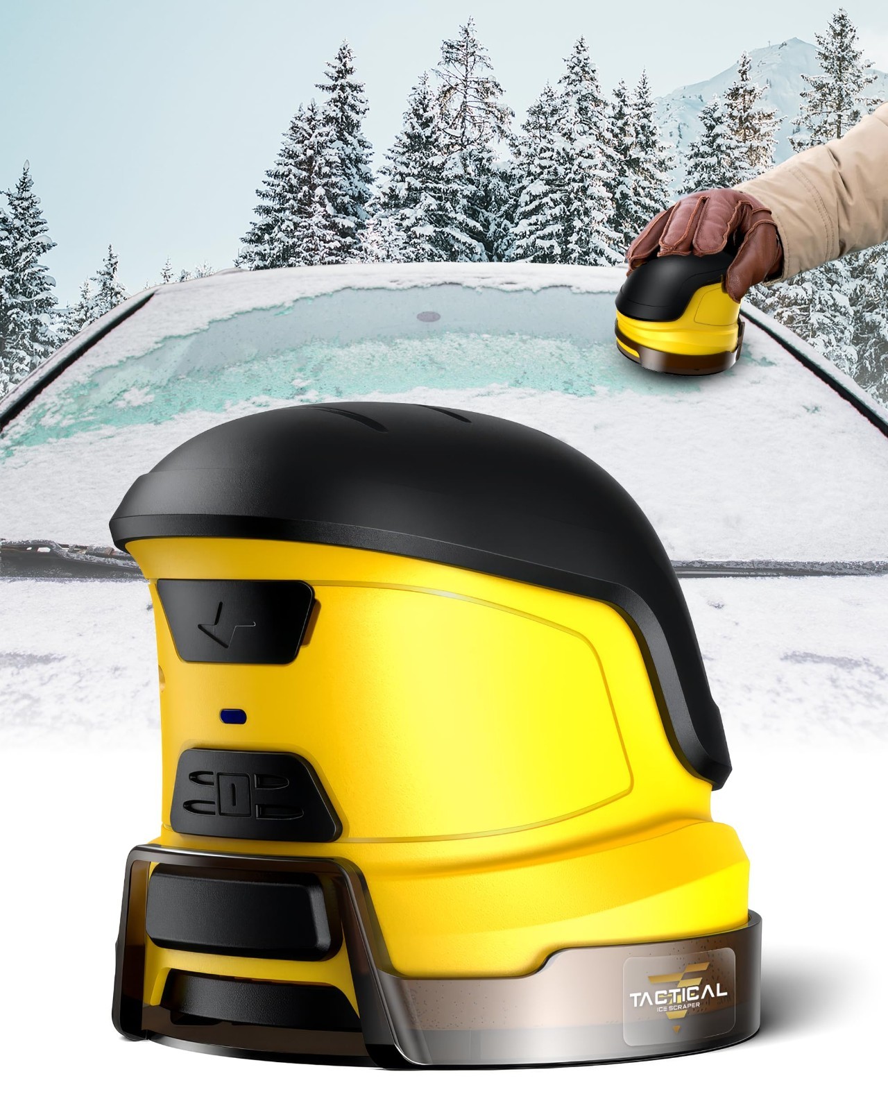 Electric Tactical Ice Scraper - Cordless Motorized Windshield Tool for Snow & Fr