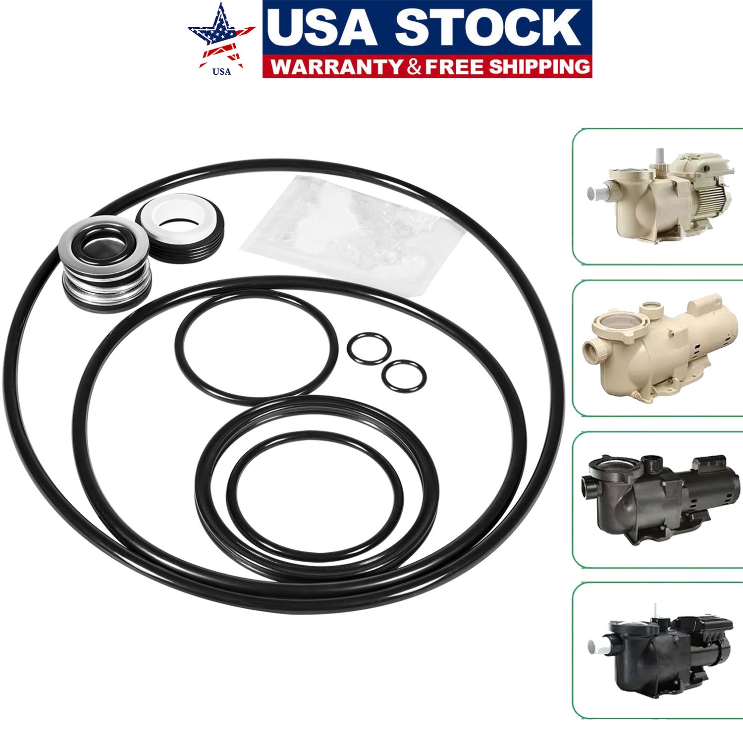 Pool Pump Gasket O-Ring Seal Rebuild Kit for Pentair SuperFlo & SuperMax Kit 78