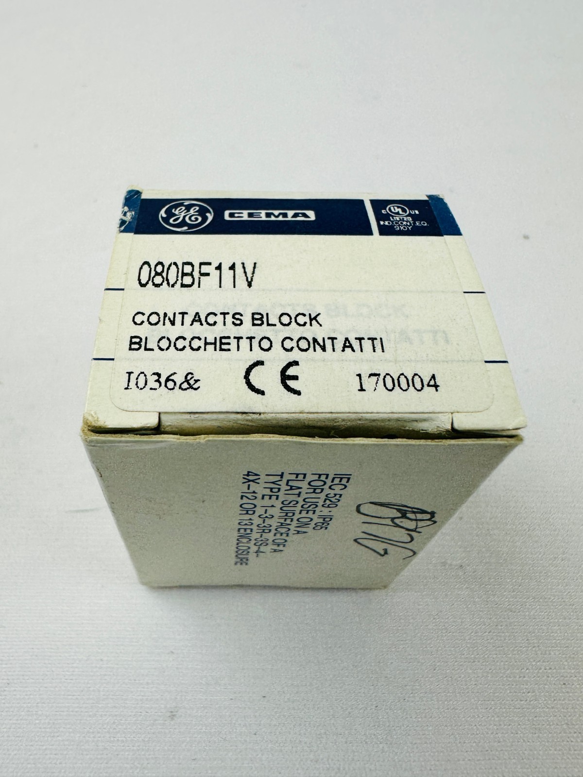 General Electric 080BF11V Contact Block
