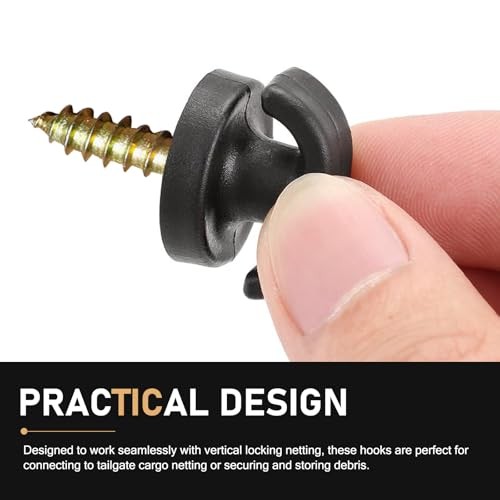 4PCS Car Cargo Net Hooks, Cars Trunk Hook Screws, Auto Cargo Nets Tie Down