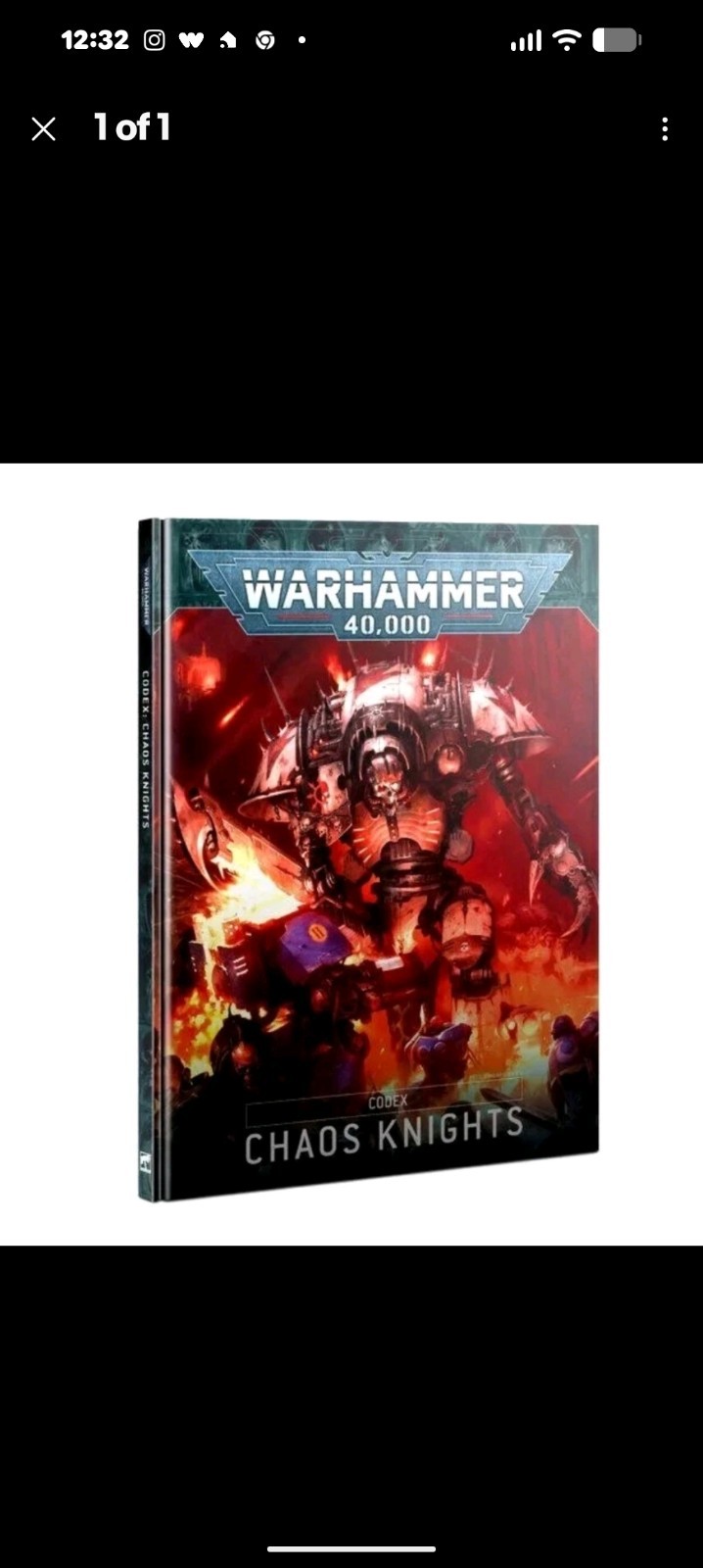 Warhammer 40k: 9th Edition Codex: Chaos Knights - Hardback Rule Book