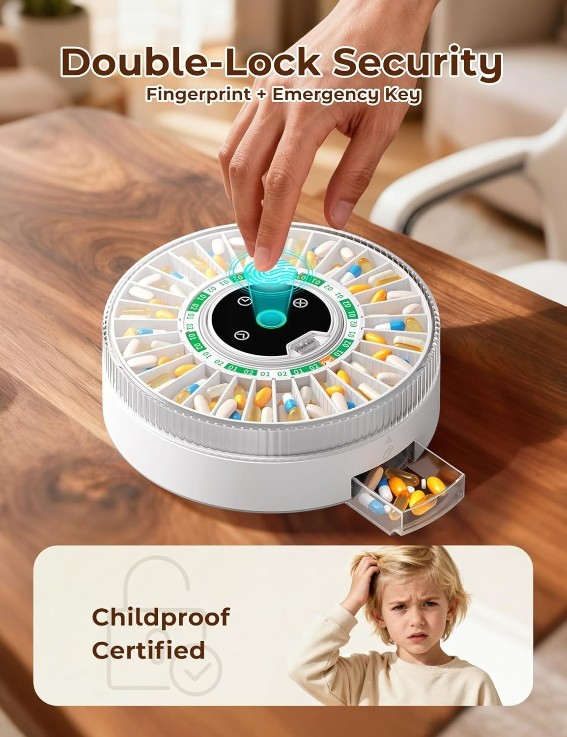 Betife Automatic Pill Dispenser for Elderly with Alarm – 31-Day