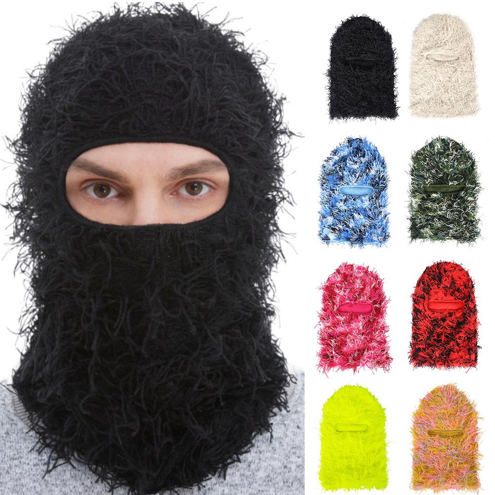 Balaclava Knitted Full Face Ski Mask Winter Neck Warmer Beanie Cap Men Cycling