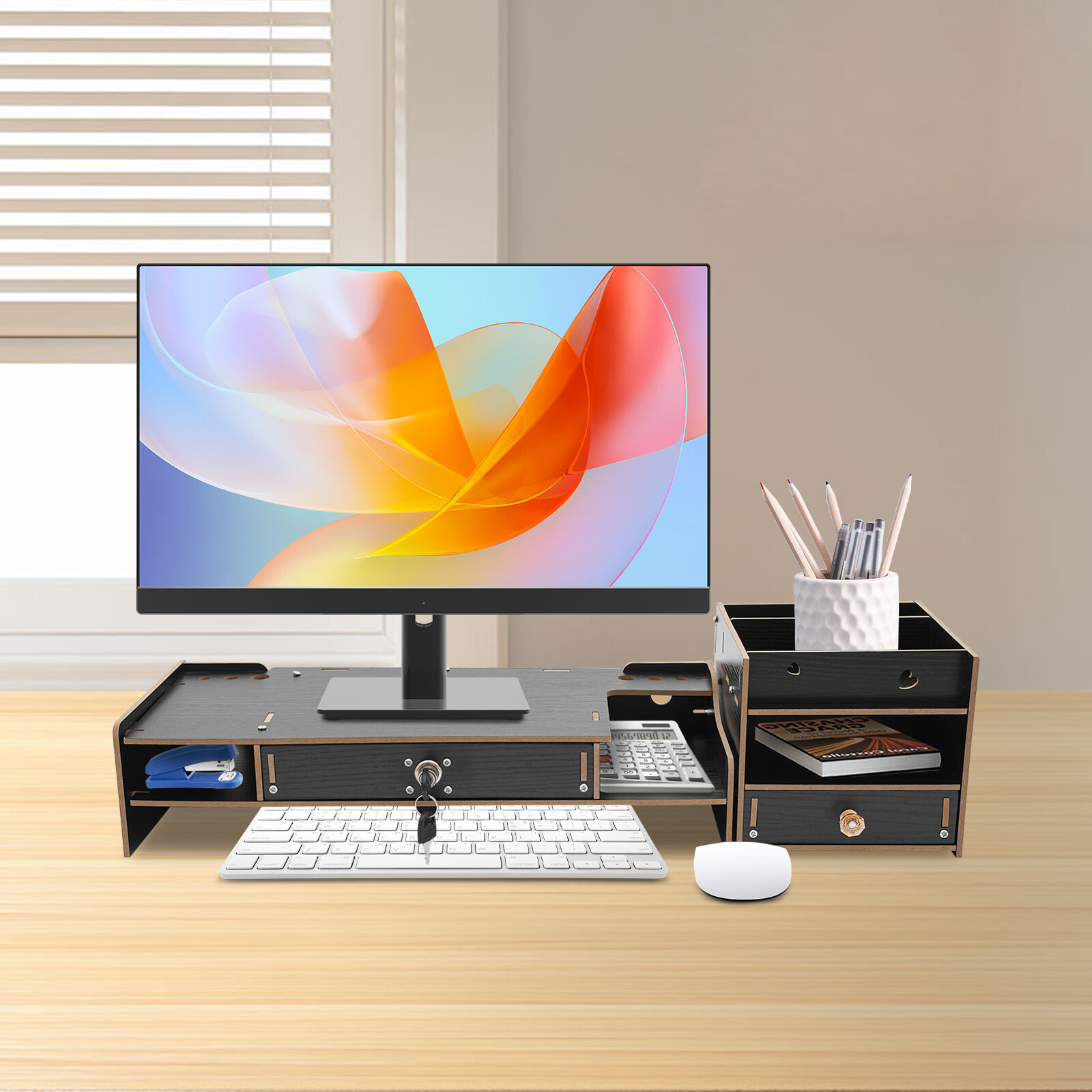 Desktop Monitor Stand Monitor Riser Computer Monitor Booster Stand Adjustable