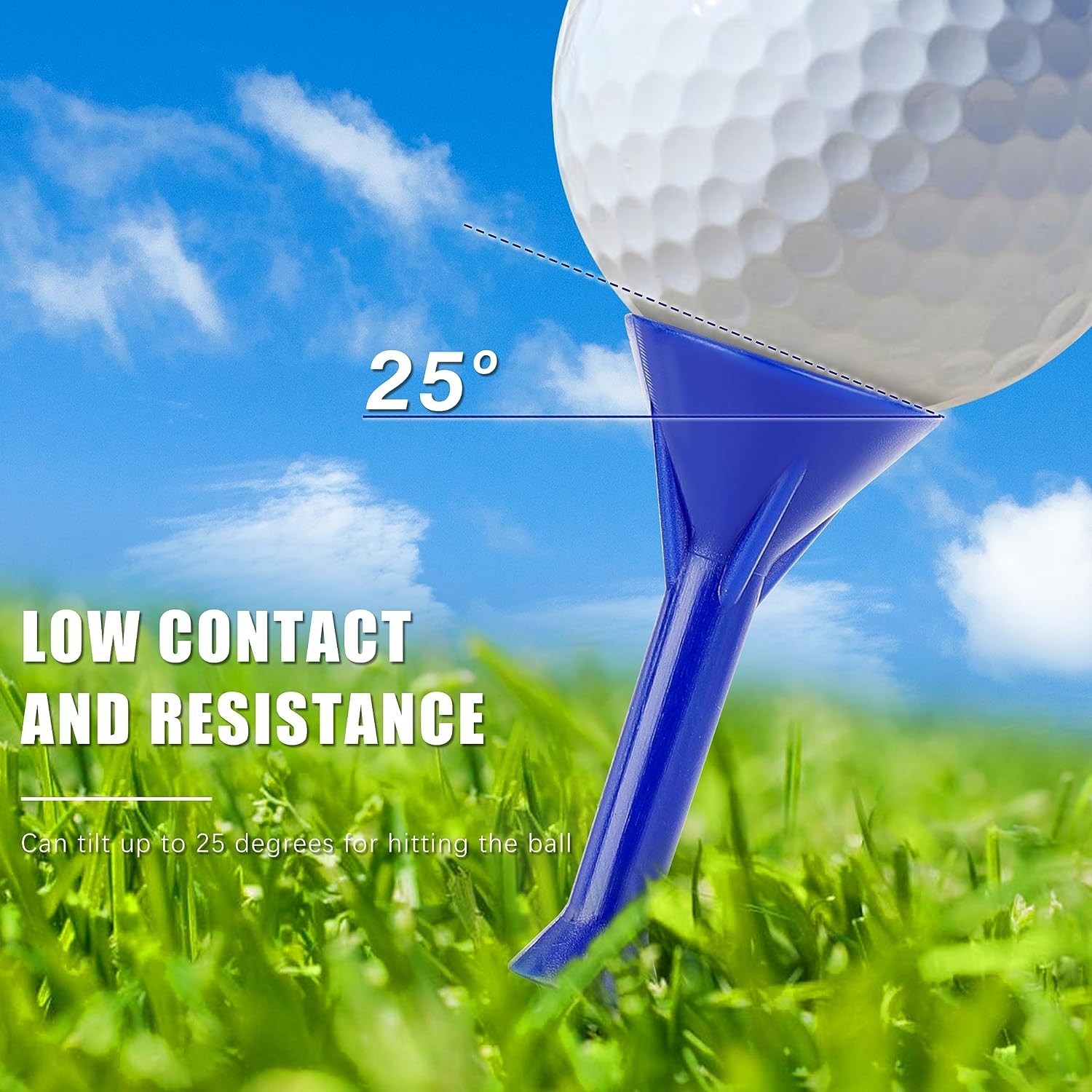 3-1/4" Plastic Golf Tees - Unmatched Durability & Stability (25/50 Pack)