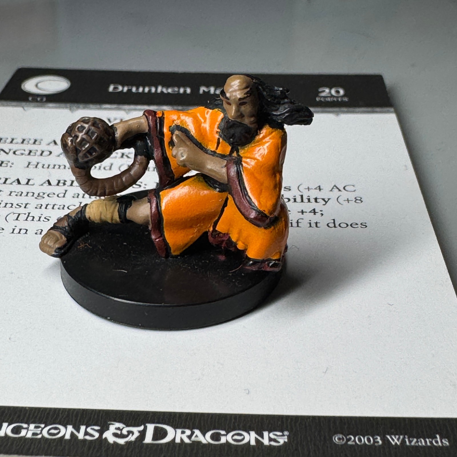 Dungeons & Dragons D&D Miniatures Dragoneye DRUNKEN MASTER #39 Human MONK