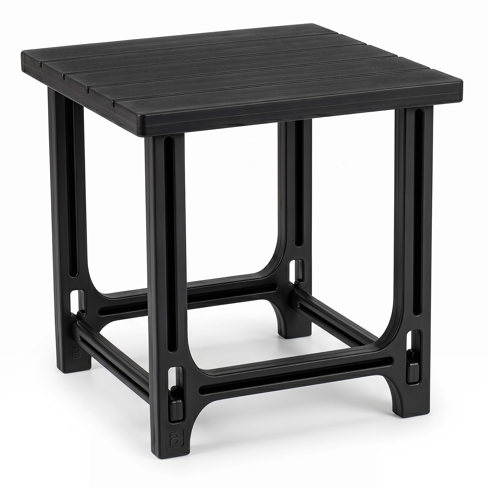 18" Outdoor Adirondack Side Table w/Slatted Surface, 0-Screw Assembly for Porch